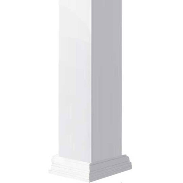 Ekena Millwork 8"W x 5'H Craftsman Classic Square Non-Tapered Smooth Column w/ Prairie Capital & Base - EC0805ENPPRPR