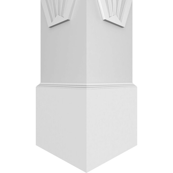 Ekena Millwork Craftsman Classic Square Non-Tapered Coastal Fretwork Column w/ Standard Capital & Standard Base - CC1208ENCTLCSCS