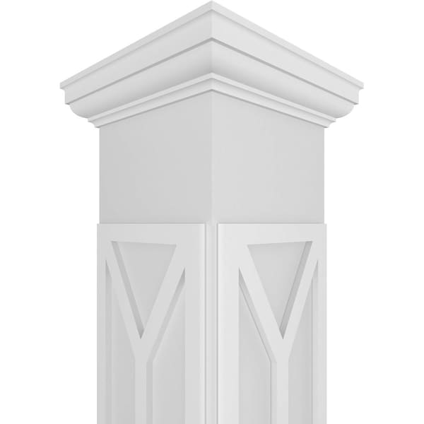 Ekena Millwork Craftsman Classic Square Non-Tapered San Carlos Mission Style Fretwork Column - CC1208ENSCDTUTU