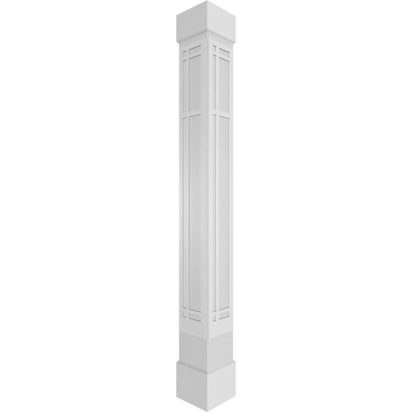 Ekena Millwork Craftsman Classic Square Non-Tapered San Juan Capistrano Fretwork Column - CC1209ENSJDCSCS