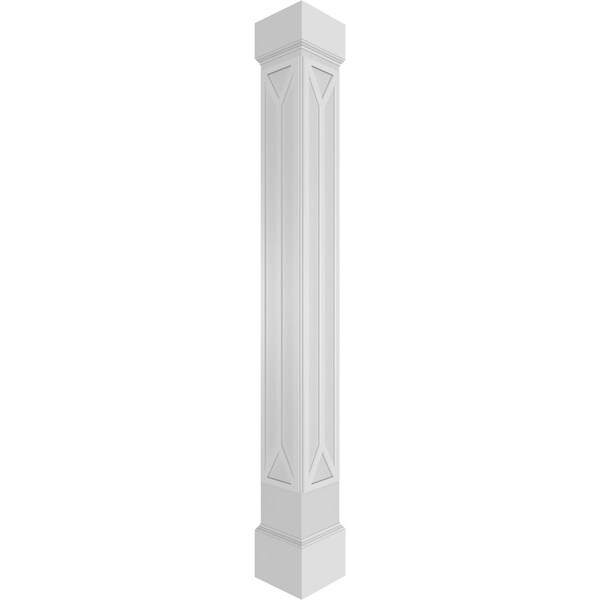 Ekena Millwork Craftsman Classic Square Non-Tapered San Carlos Mission Style Fretwork Column - CC1208ENSCDMIMI