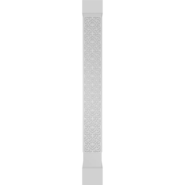 Ekena Millwork Craftsman Classic Square Non-Tapered Paisley Fretwork Column w/ Standard Capital & Standard Base - CC0808ENPSLCSCS