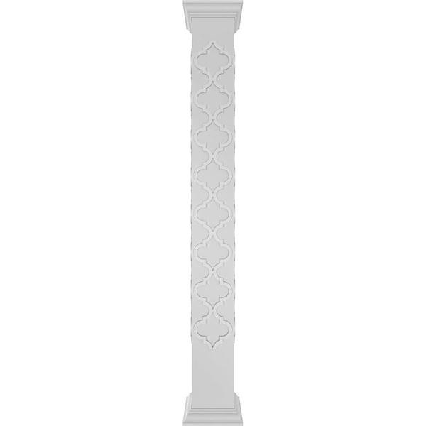 Ekena Millwork Craftsman Classic Square Non-Tapered Large Marrakesh Fretwork Column w/ Crown Capital & Crown Base - CC1010ENMKLCRCR