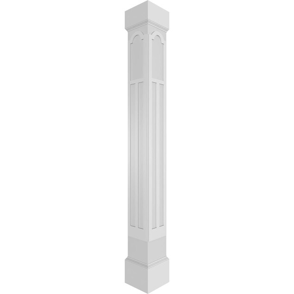 Ekena Millwork Craftsman Classic Square Non-Tapered Paramount Fretwork Column w/ Mission Capital & Mission Base - CC1009ENPMTMIMI