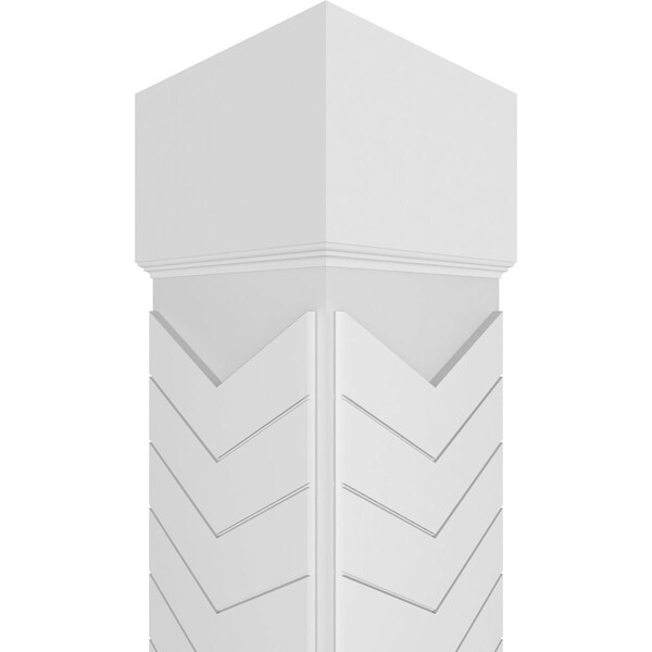 Ekena Millwork Craftsman Classic Square Non-Tapered Chevron Modern Fretwork Column - CC1010ENCVDCSCS