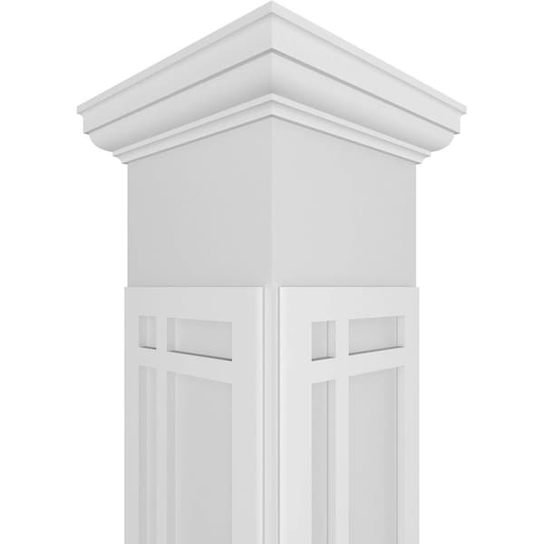 Ekena Millwork Craftsman Classic Square Non-Tapered San Juan Capistrano Fretwork Column - CC1208ENSJDTUTU
