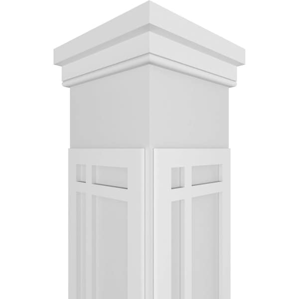 Ekena Millwork Craftsman Classic Square Non-Tapered San Juan Capistrano Fretwork Column - CC1010ENSJDPRPR