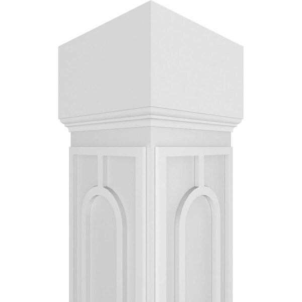 Ekena Millwork Craftsman Classic Square Non-Tapered Calico Fretwork Column w/ Mission Capital & Mission Base - CC1208ENCLOMIMI