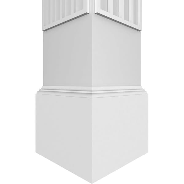 Ekena Millwork Craftsman Classic Square Non-Tapered Zion Fretwork Column w/ Mission Capital & Mission Base - CC1009ENZINMIMI