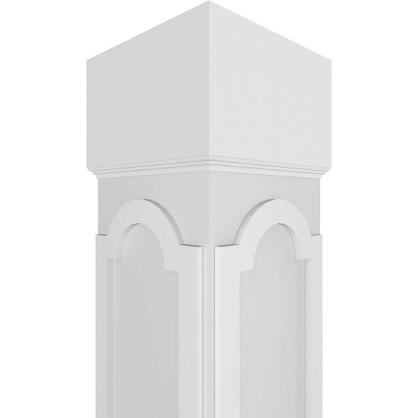Ekena Millwork Craftsman Classic Square Non-Tapered Paramount Fretwork Column w/ Standard Capital & Standard Base - CC1008ENPMTCSCS