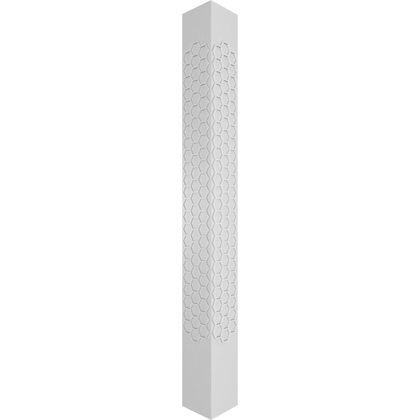 Ekena Millwork Craftsman Classic Square Non-Tapered Westmore Fretwork Column w/ Mission Capital & Mission Base - CC1008ENWSTMIMI