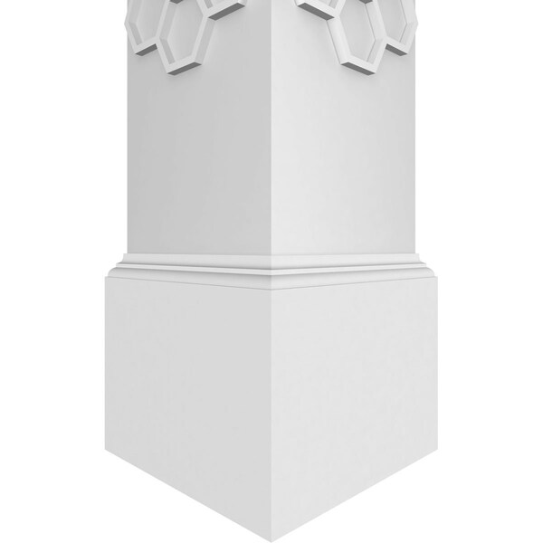 Ekena Millwork Craftsman Classic Square Non-Tapered Westmore Fretwork Column w/ Mission Capital & Mission Base - CC1008ENWSTMIMI