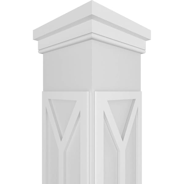 Ekena Millwork Craftsman Classic Square Non-Tapered San Carlos Mission Style Fretwork Column - CC1010ENSCDPRPR
