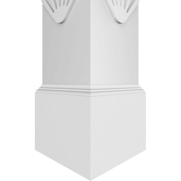 Ekena Millwork Craftsman Classic Square Non-Tapered Bondi Fretwork Column w/ Mission Capital & Mission Base - CC1209ENBNDMIMI