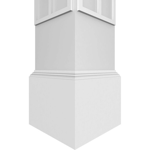 Ekena Millwork Craftsman Classic Square Non-Tapered Cedar Park Fretwork Column w/ Mission Capital & Mission Base - CC1010ENCRPMIMI