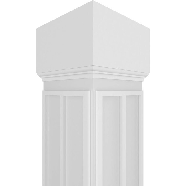 Ekena Millwork Craftsman Classic Square Non-Tapered Cedar Park Fretwork Column w/ Mission Capital & Mission Base - CC1010ENCRPMIMI