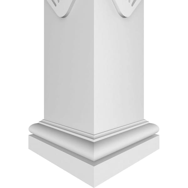 Ekena Millwork 8"W x 9'H Craftsman Classic Square Non-Tapered Bondi Fretwork Column w/ Tuscan Capital & Tuscan Base - CC0809ENBNDTUTU