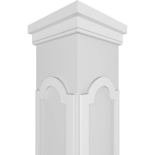 Ekena Millwork Craftsman Classic Square Non-Tapered Paramount Fretwork Column w/ Prairie Capital & Prairie Base - CC1210ENPMTPRPR
