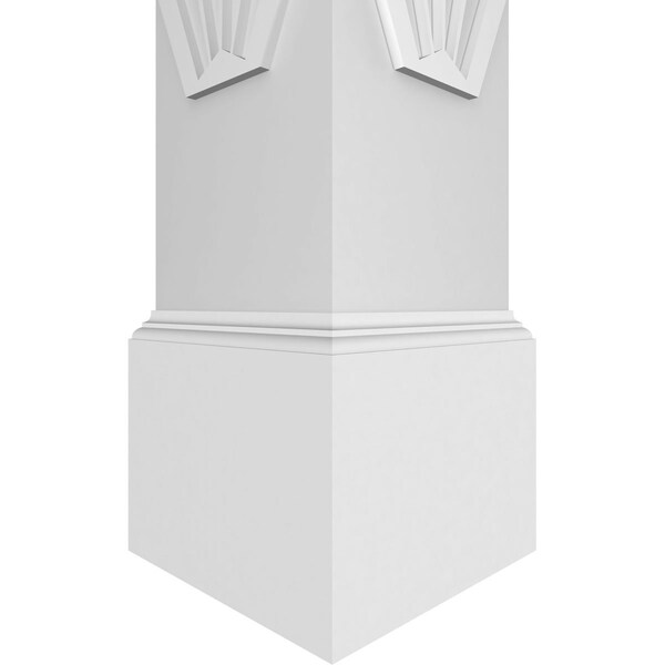 Ekena Millwork Craftsman Classic Square Non-Tapered Coastal Fretwork Column w/ Mission Capital & Mission Base - CC1009ENCTLMIMI