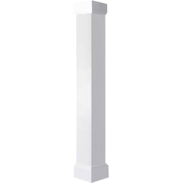 Ekena Millwork 12"W x 5'H Craftsman Classic Square Non-Tapered Smooth Column w/ Mission Capital & Base - EC1205ENPMIMI