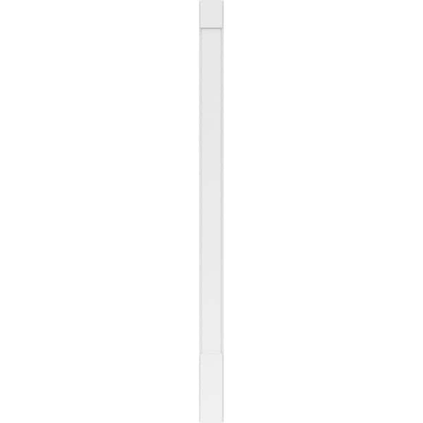 Ekena Millwork Plain PVC Pilaster w/Standard Capital & Base, 6"W x 102"H x 2"P - PILP06X102SM01-2