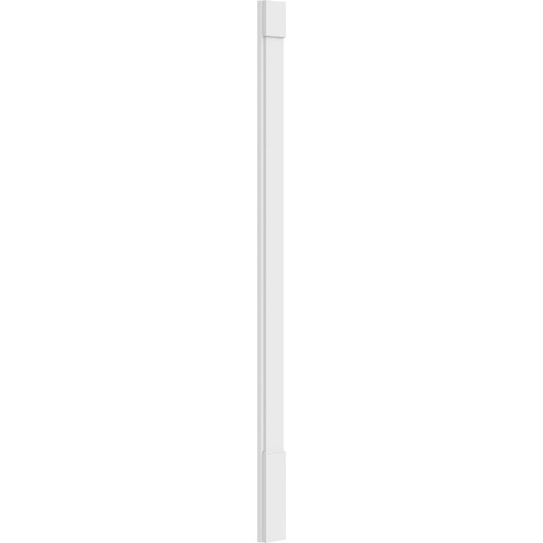Ekena Millwork Plain PVC Pilaster w/Standard Capital & Base, 6"W x 102"H x 2"P - PILP06X102SM01-2