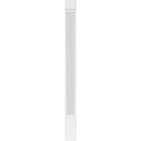 Ekena Millwork Fluted PVC Pilaster w/Standard Capital & Base, 8"W x 102"H x 2"P - PILP08X102FL01-2
