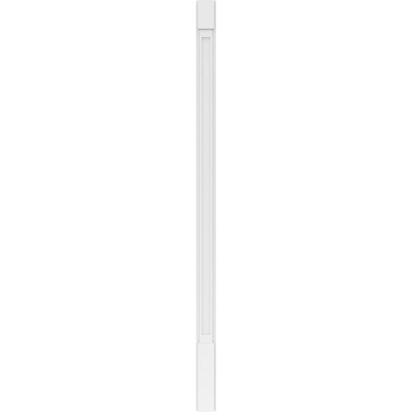 Ekena Millwork Flat Panel PVC Pilaster w/Standard Capital & Base, 4"W x 82"H x 2"P - PILP04X082FP01-2