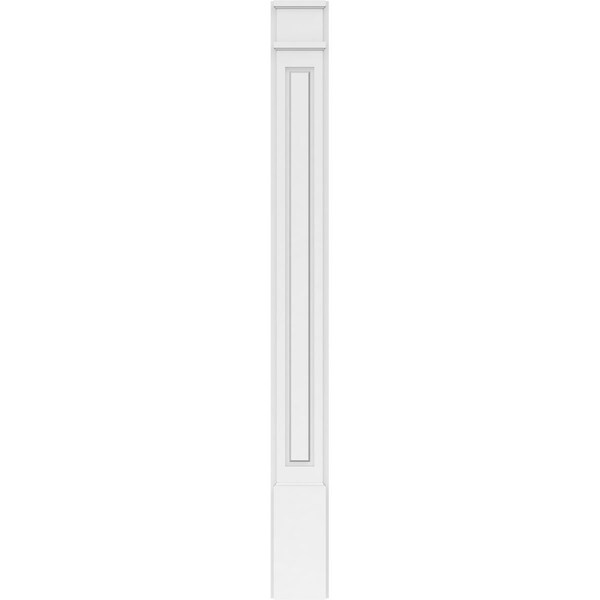 Ekena Millwork Raised Panel PVC Pilaster w/Decorative Capital & Base, 7"W x 72"H x 2"P - PILP07X072RP02-2