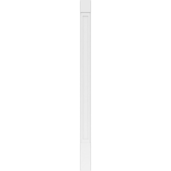 Ekena Millwork Flat Panel PVC Pilaster w/Standard Capital & Base, 7W x 108H x 2P, PR - PILP07X108FP01-2