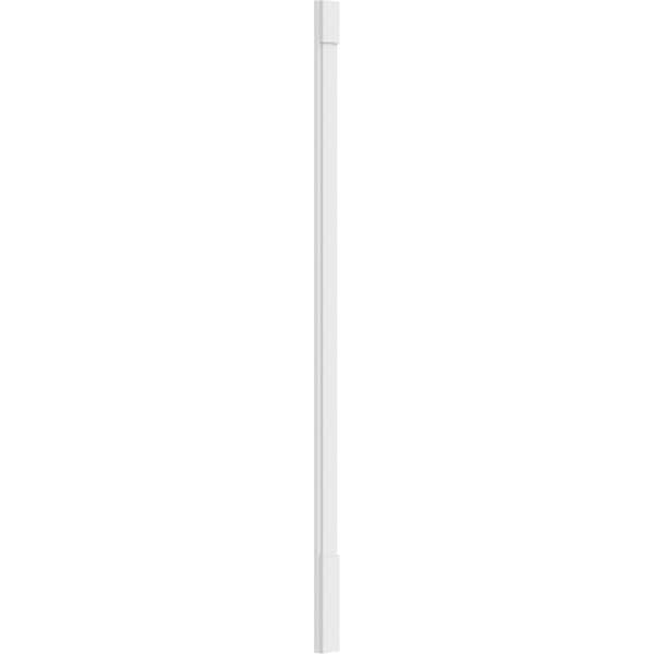Ekena Millwork Plain PVC Pilaster w/Standard Capital & Base, 5"W x 120"H x 2"P - PILP05X120SM01-2