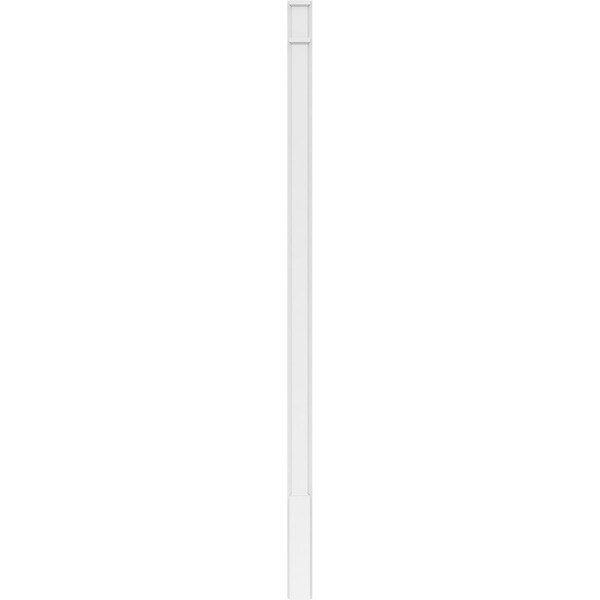 Ekena Millwork Plain PVC Pilaster w/Decorative Capital & Base, 4W x 96H x 2P, PR - PILP04X096SM02-2