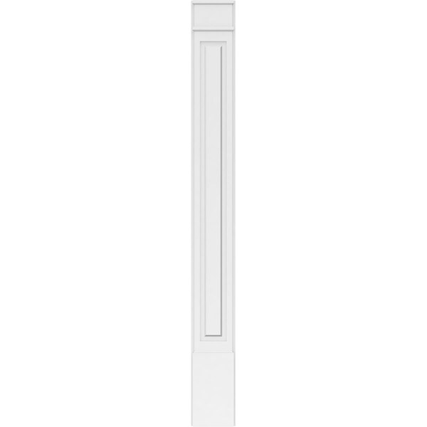 Ekena Millwork Raised Panel PVC Pilaster w/Decorative Capital & Base, 10"W x 96"H x 2"P - PILP10X096RP02-2