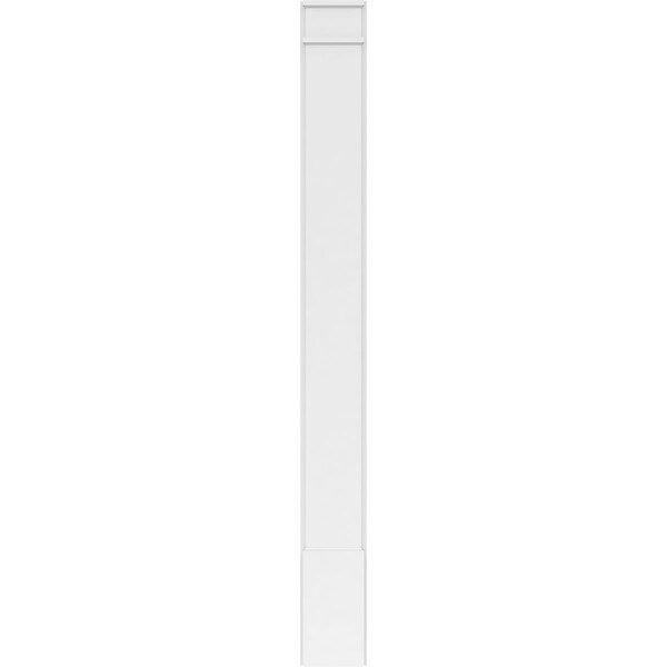 Ekena Millwork Plain PVC Pilaster w/Decorative Capital & Base, 9"W x 90"H x 2"P - PILP09X090SM02-2
