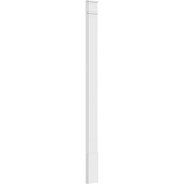 Ekena Millwork Plain PVC Pilaster w/Decorative Capital & Base, 9"W x 108"H x 2"P - PILP09X108SM02-2