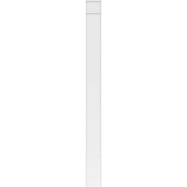 Ekena Millwork Plain PVC Pilaster w/Decorative Capital & Base, 9"W x 108"H x 2"P - PILP09X108SM02-2
