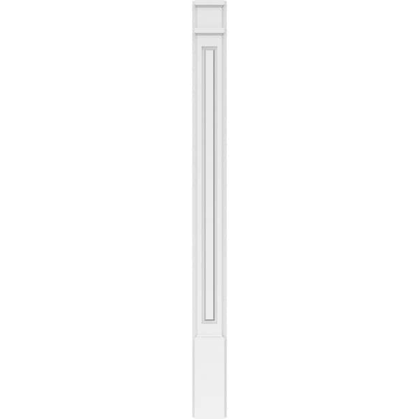 Ekena Millwork Raised Panel PVC Pilaster w/Decorative Capital & Base, 5"W x 60"H x 2"P - PILP05X060RP02-2
