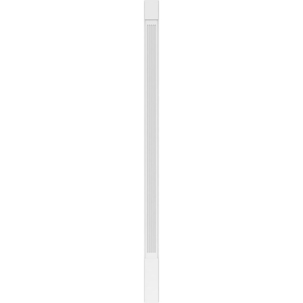Ekena Millwork Fluted PVC Pilaster w/Standard Capital & Base, 6"W x 120"H x 2"P - PILP06X120FL01-2