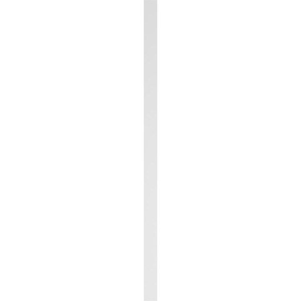 Ekena Millwork Two Equal Flat Panel PVC Pilaster w/Standard Capital & Base, 4"W x 90"H x 2"P - PILP04X090DFP01-2