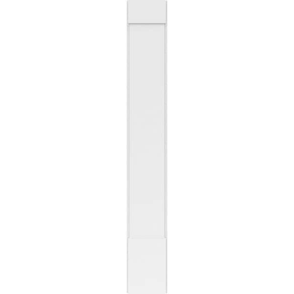 Ekena Millwork Plain PVC Pilaster w/Standard Capital & Base, 10"W x 72"H x 2"P - PILP10X072SM01-2