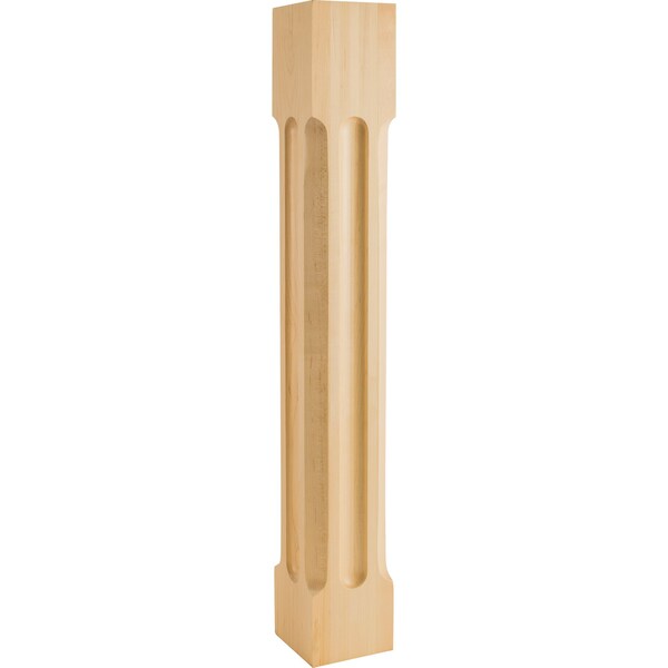 Hardware Resources 5" Wx5"Dx35-1/2"H Hard Maple Scooped Post - P78-5-HMP