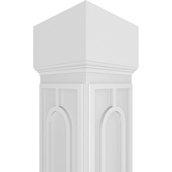Ekena Millwork Craftsman Classic Square Non-Tapered Calico Fretwork Column w/ Mission Capital & Mission Base - CC1009ENCLOMIMI