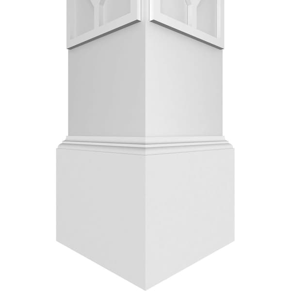 Ekena Millwork Craftsman Classic Square Non-Tapered Kinsman Fretwork Column w/ Mission Capital & Mission Base - CC1009ENKNSMIMI