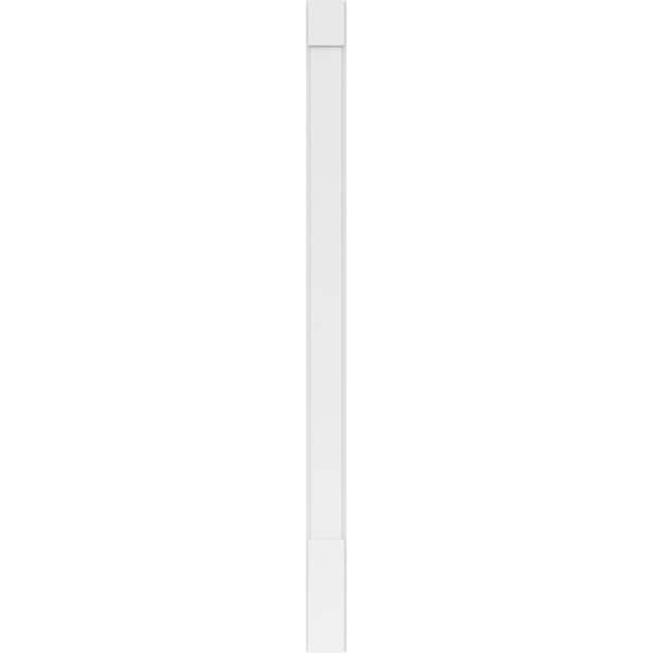 Ekena Millwork Plain PVC Pilaster w/Standard Capital & Base, 6"W x 96"H x 2"P - PILP06X096SM01-2