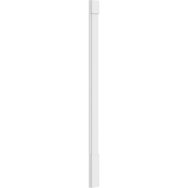 Ekena Millwork Plain PVC Pilaster w/Standard Capital & Base, 6"W x 96"H x 2"P - PILP06X096SM01-2