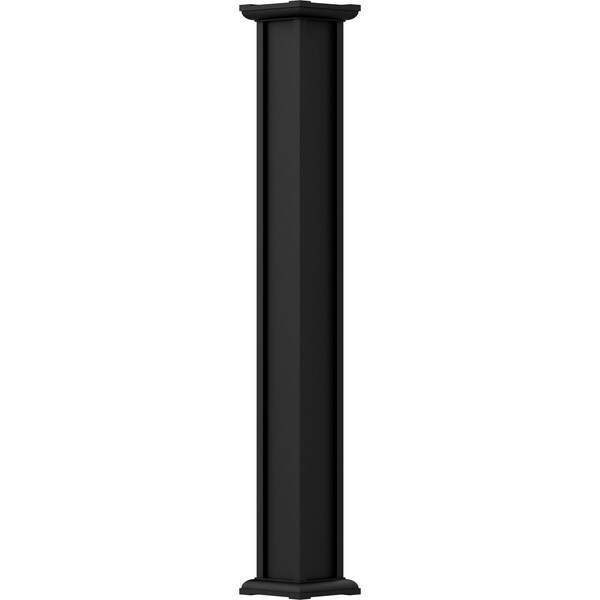 Ekena Millwork 8" x 12' Endura-Aluminum Acadian Style Column, Square Shaft (Load-Bearing 50,000 lbs) Non-Tapered - EA0812ENPSDACAC