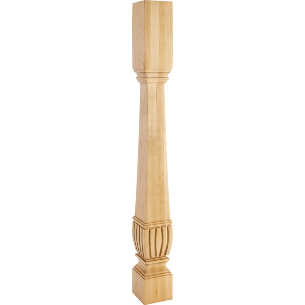 Hardware Resources 3-3/4" Wx3-3/4"Dx35-1/2"H Rubberwood Arts & Crafts Post - P39RW