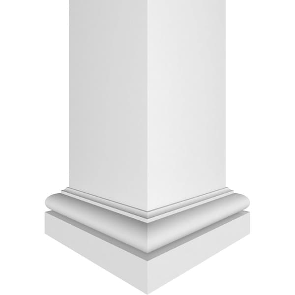 Ekena Millwork Craftsman Classic, Square Non-Tapered, Smooth PVC Column, Tuscan Capital & Tuscan Base - CC0610ENPTUTU