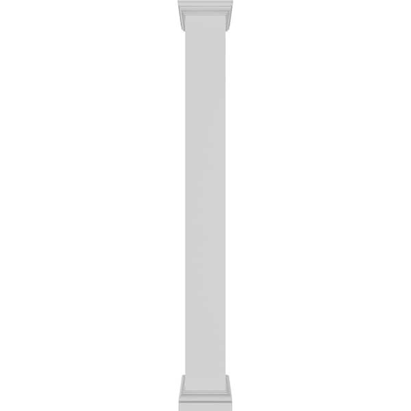 Ekena Millwork Craftsman Classic, Square Non-Tapered, Smooth PVC Column, Tuscan Capital & Tuscan Base - CC0610ENPTUTU