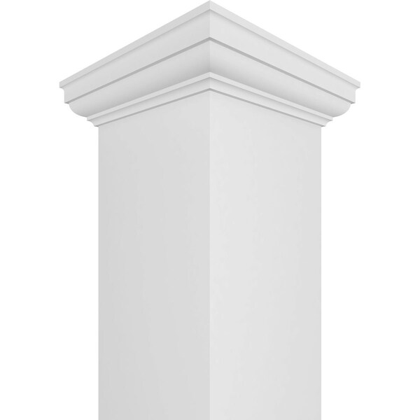Ekena Millwork Craftsman Classic, Square Non-Tapered, Smooth PVC Column, Tuscan Capital & Tuscan Base - CC0610ENPTUTU